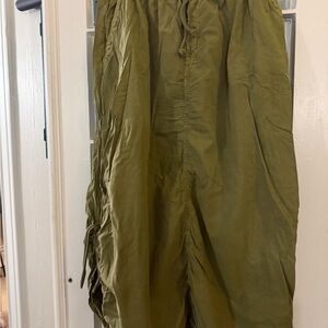 Free People Avocado drawstring skirt